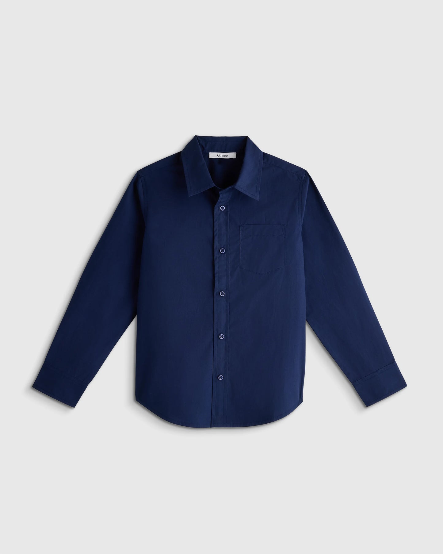 100% Organic Cotton Poplin Long Sleeve Button Down - 3T / White