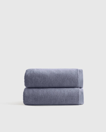 Plush Organic Turkish Cotton Bath Towel (Set of 2) - One Size / White