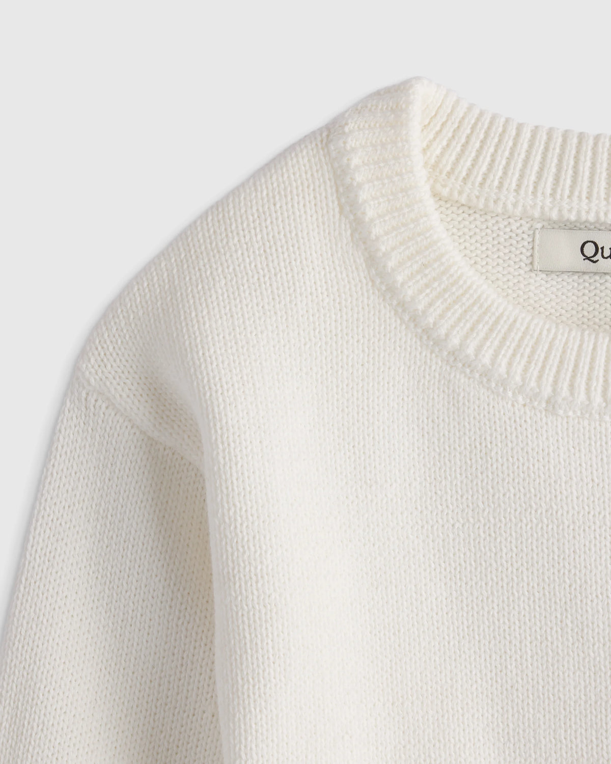 100% Organic Cotton Crewneck Sweater - 9-12M / Navy/White