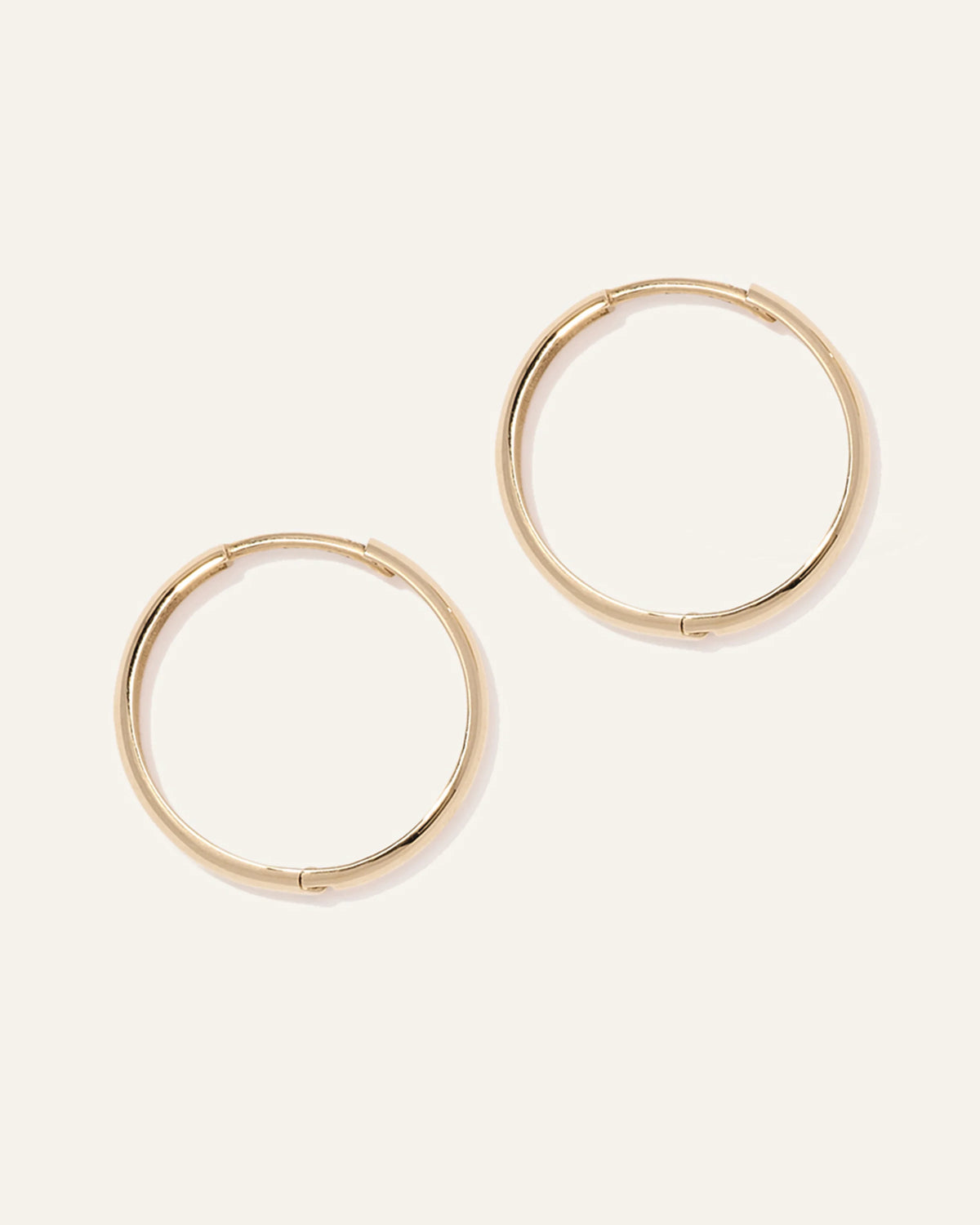 14K Gold Bold Hoops - One Size / Yellow Gold