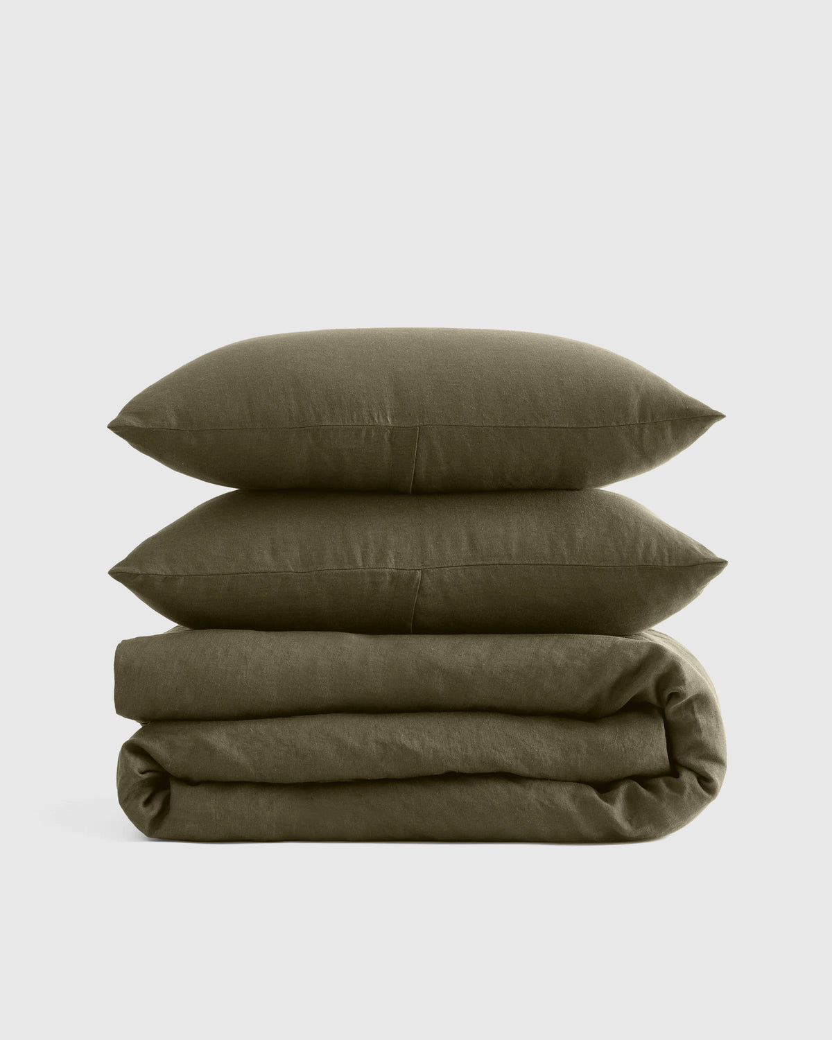 European Linen Duvet Cover Set - Twin / Peach