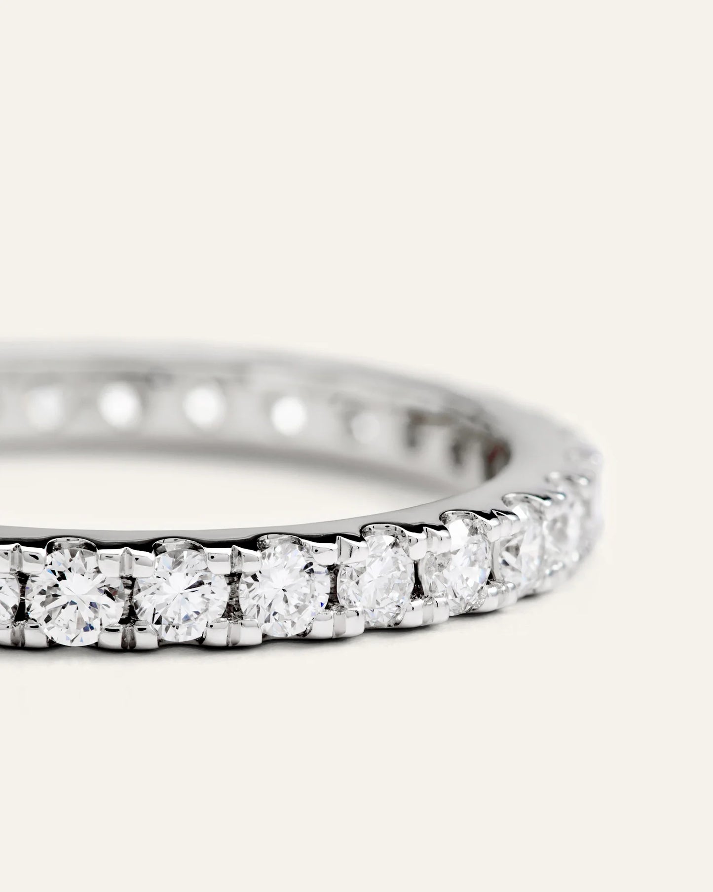 14K Gold Lab Grown Diamond Pave Eternity Band - 1ctw - 4 / Yellow Gold