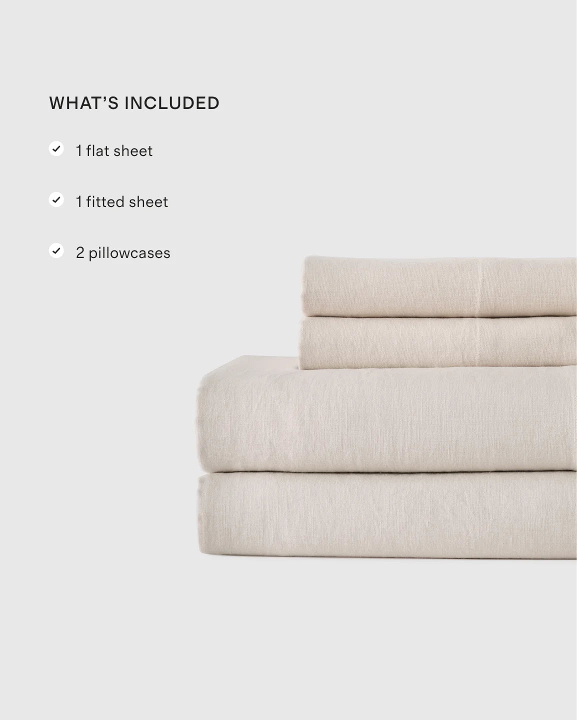 European Linen Gingham Sheet Set - Twin / Blue Fog