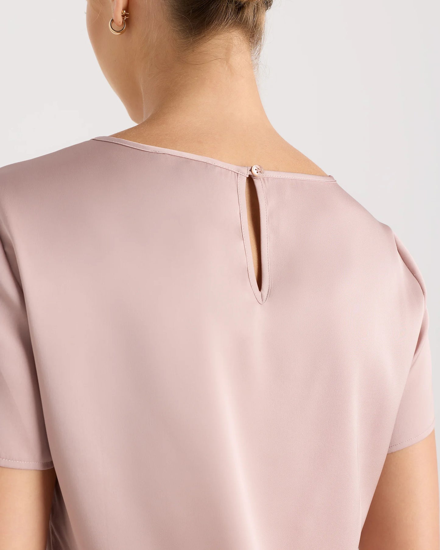 Washable Stretch Silk Tee - XS / Deep Orchid Purple