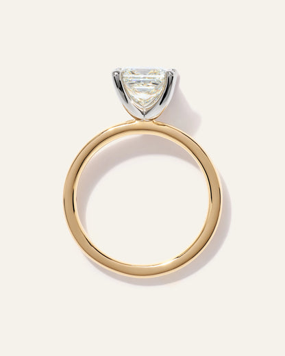 Lab Grown Diamond Princess Comfort Fit Engagement Ring - 2ct - 4 / Yellow Gold