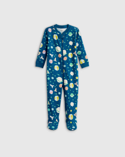 100% Organic Cotton Footie Pajama - 0-3M / Vehicles