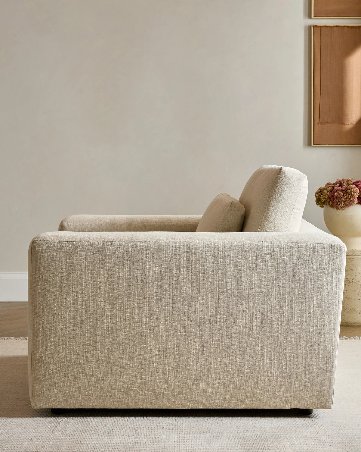 Ashford Deep Seat Chair and a Half in Performance Velvet - 46" / Caramel