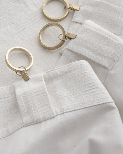 Cotton Slub Curtain - Single Panel - 48x84 / White