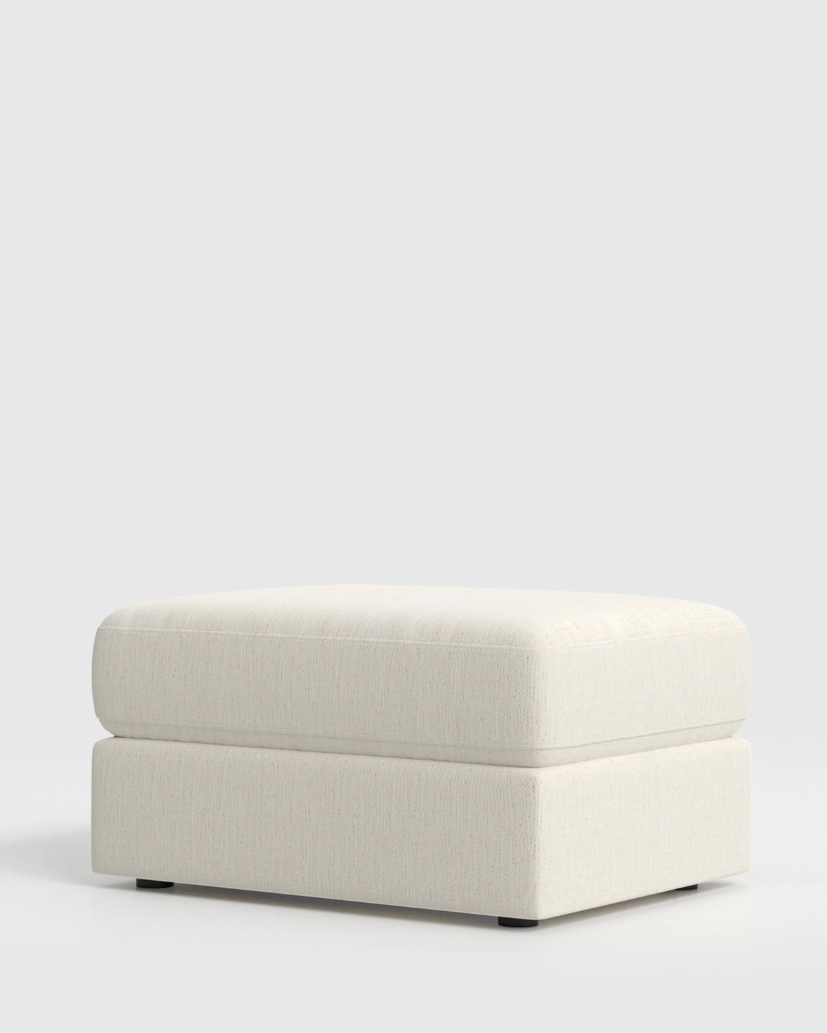 Ashford Deep Seat Ottoman in Performance Chenille Linen Blend - One Size / Sorrell