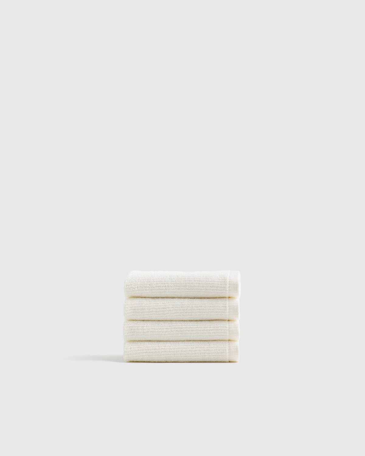 Turkish Ribbed Quick Dry Washcloth (Set of 4) - One Size / Mineral