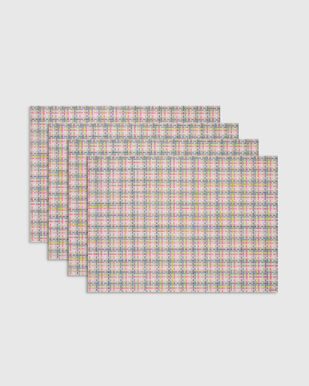 Basketweave Easy-Care Rectangular Placemat, Set of 4 by Chilewich - One Size / Celadon