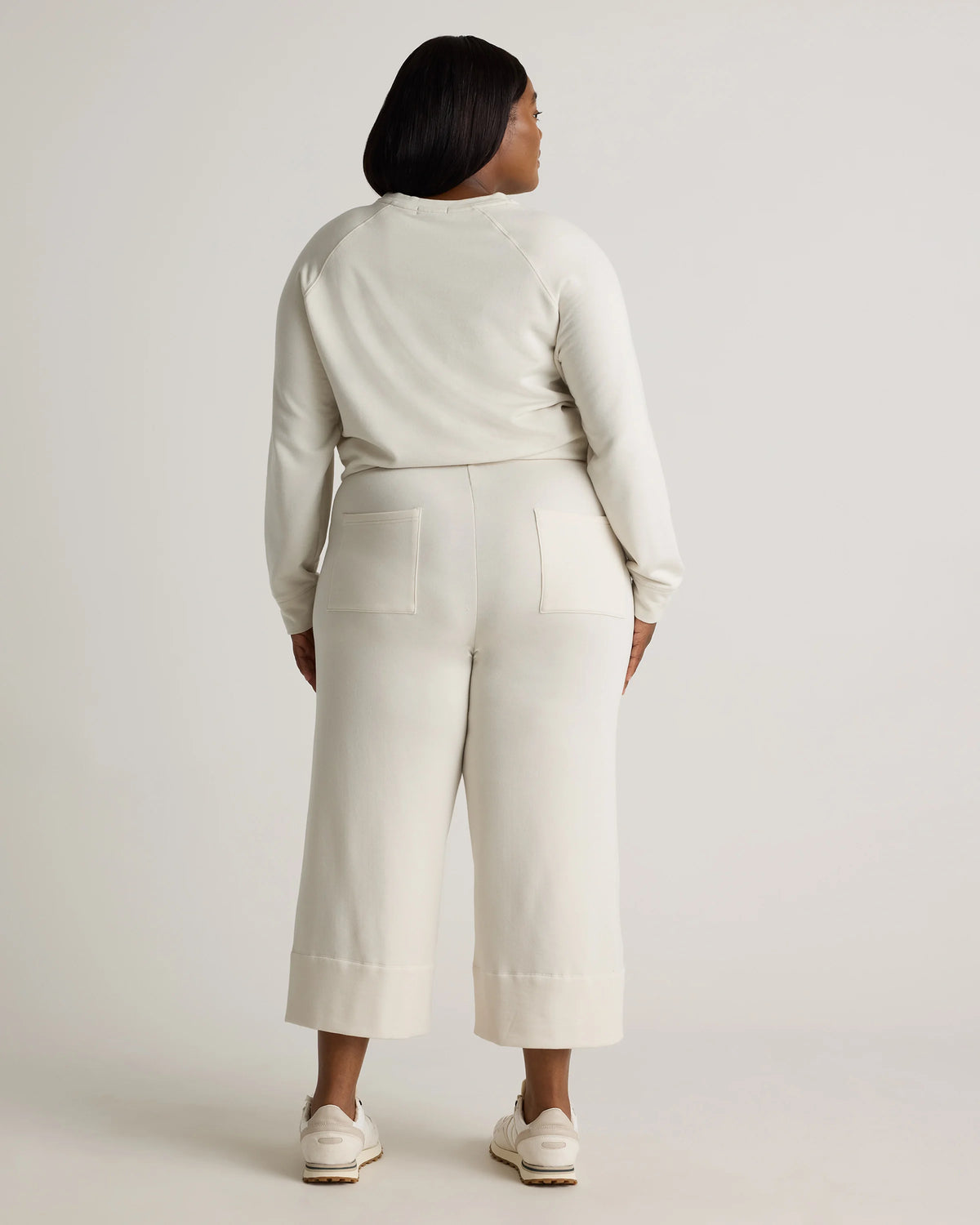 SuperSoft Fleece Cropped Wide Leg Pants - 1X / Heather Grey