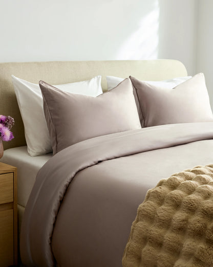 Organic Cotton Sateen Comforter - Twin / Mineral