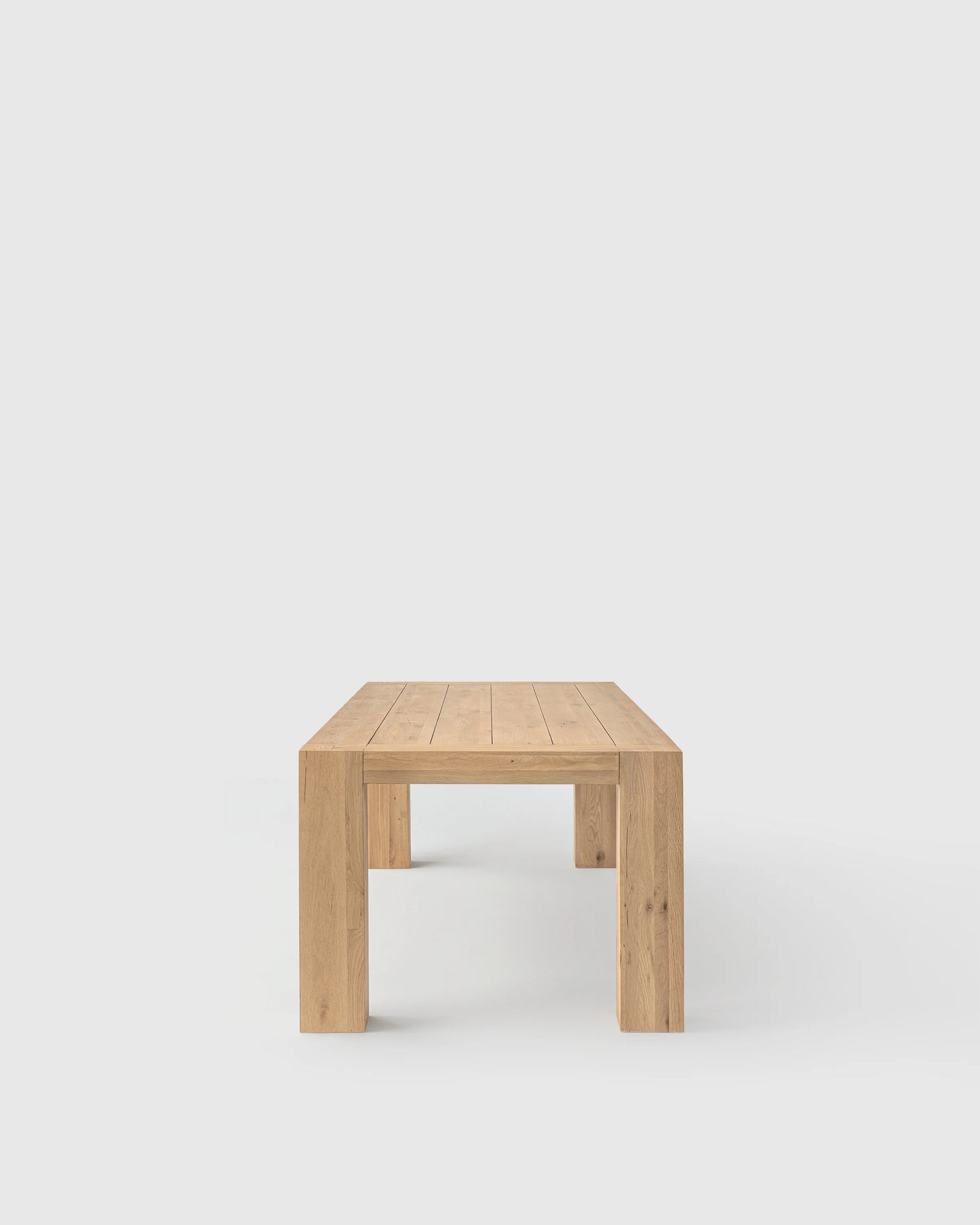 Reclaimed Oak Parsons Dining Table - One Size / Weathered Oak