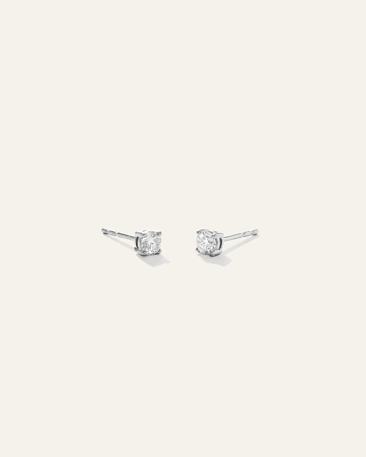 14k Gold Natural Diamond Solitaire Studs - 0.25ctw - One Size / Yellow Gold