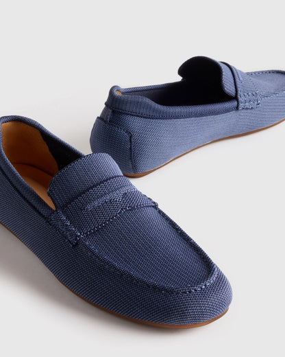 Recycled Knit Driving Loafer - 7 / Wheat