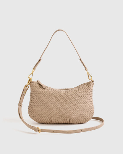 Sloane Handwoven Mini Shoulder Bag - One Size / Cognac