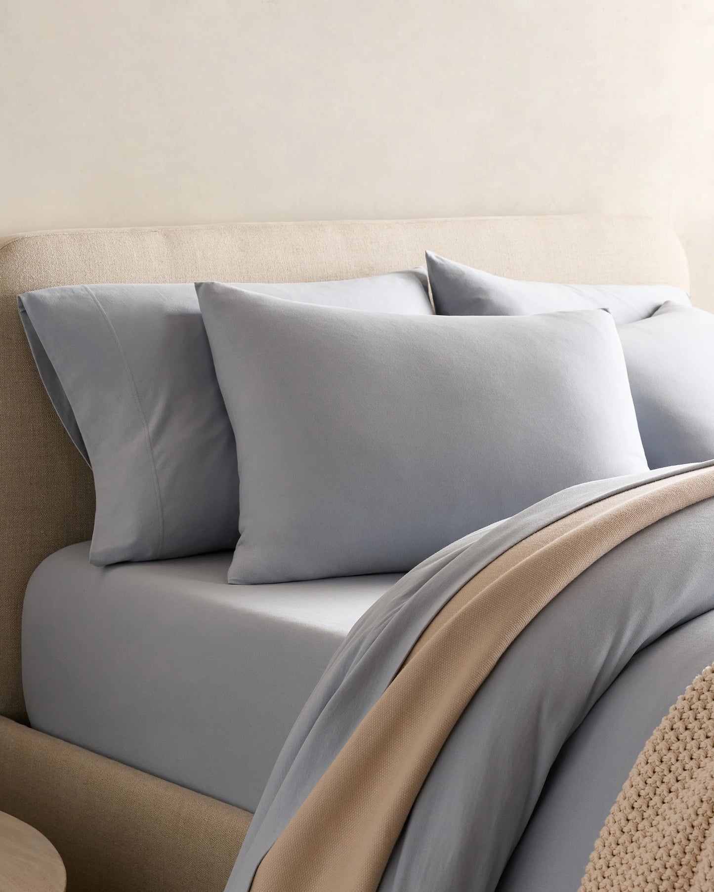 Organic Jersey Duvet Cover - Twin / Light Blue