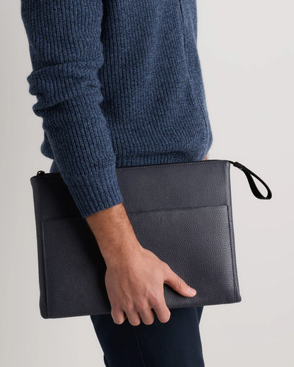 Excursion Italian Leather Tech Folio - 13" Laptop / Dark Navy