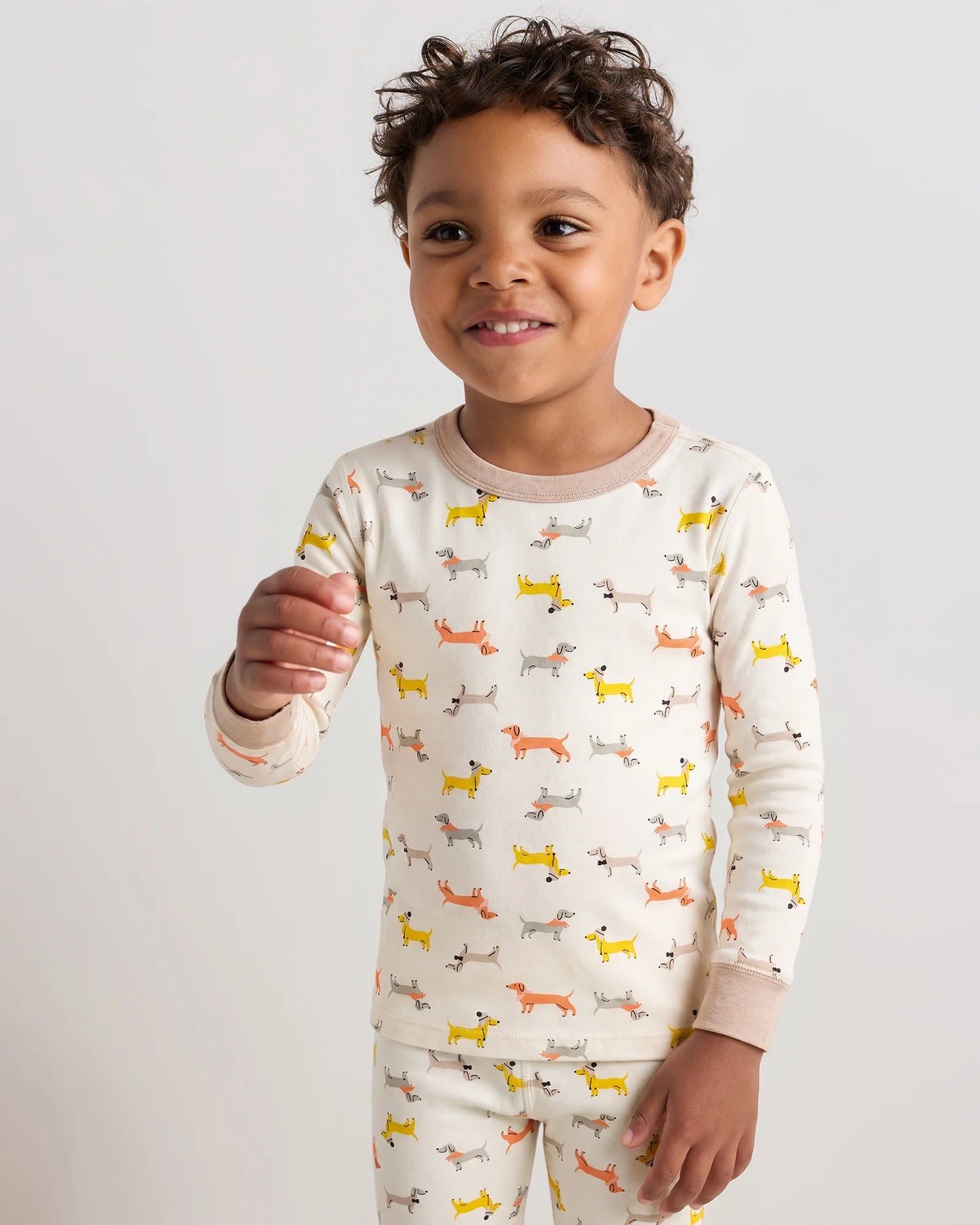 100% Organic Cotton Long Sleeve and Pant Pajama Set - 2T / Navy Stripe