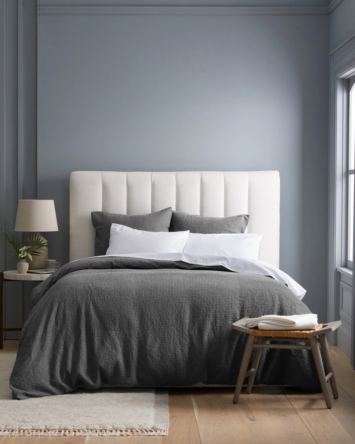 Organic Luxe Honeycomb Duvet Cover - Twin / Mineral