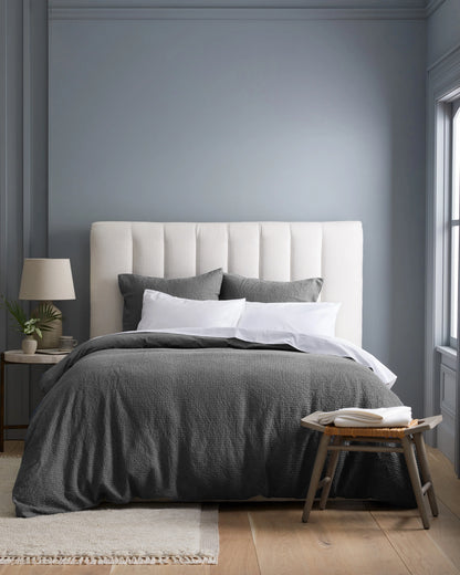 Organic Luxe Honeycomb Duvet Cover - Twin / Mineral