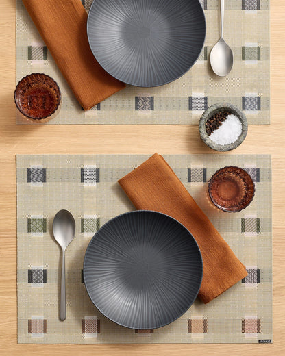Sampler Easy-Care Rectangular Placemat, Set of 4 by Chilewich - One Size / White Multi