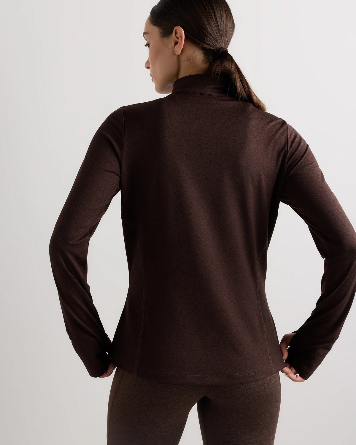 Flowknit Quarter-Zip Pullover - XS / Heather Deep Navy