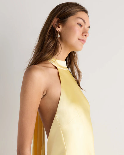 Catalina Stretch Satin Dress - 0 / Garden Sage Green
