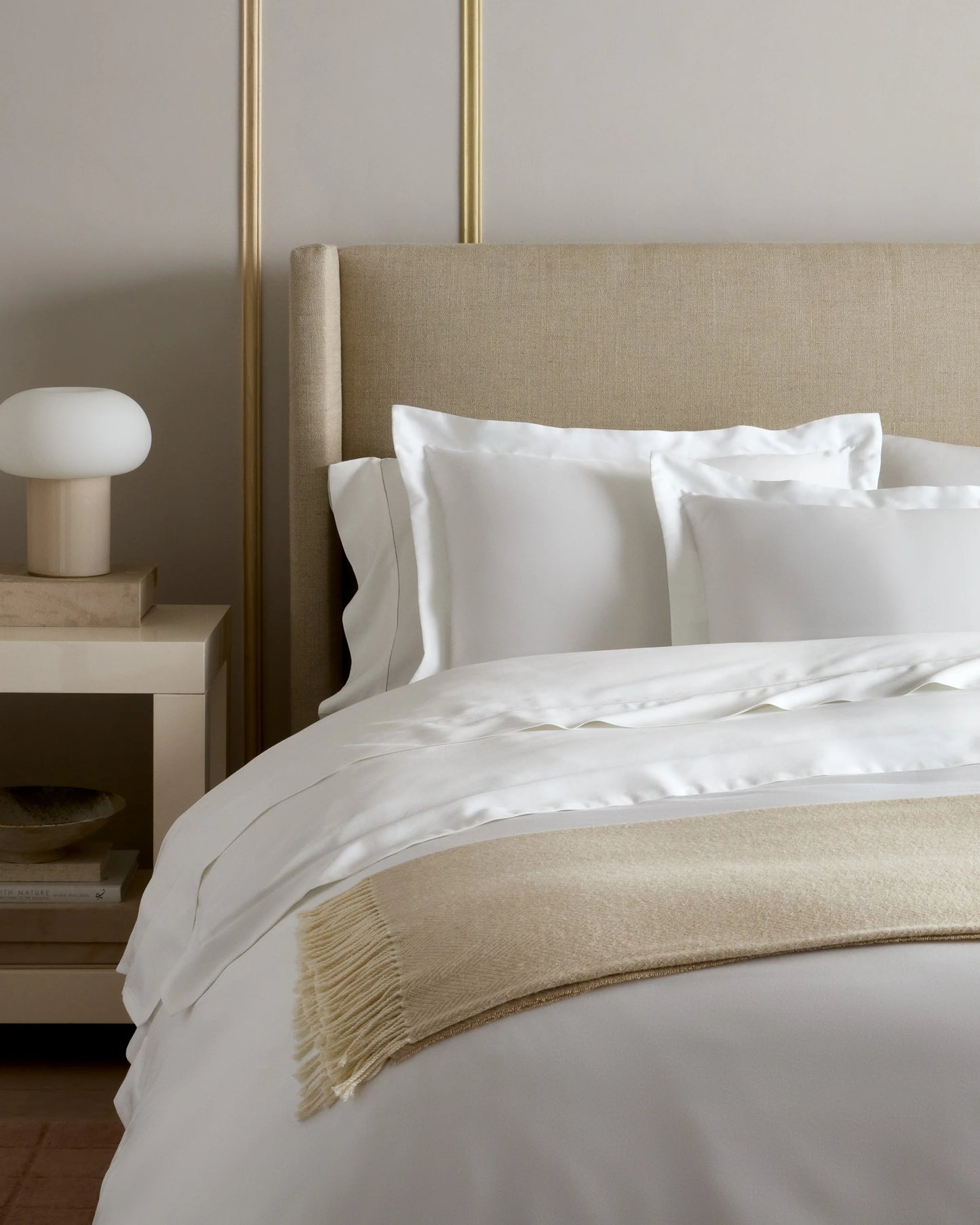 Signature Giza Cotton Sateen Sham Set - Standard / White