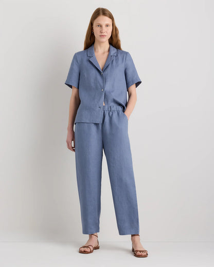 100% European Linen Pants - XS / White