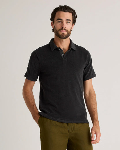 100% Organic Cotton Terry Towel Polo - S / Charcoal