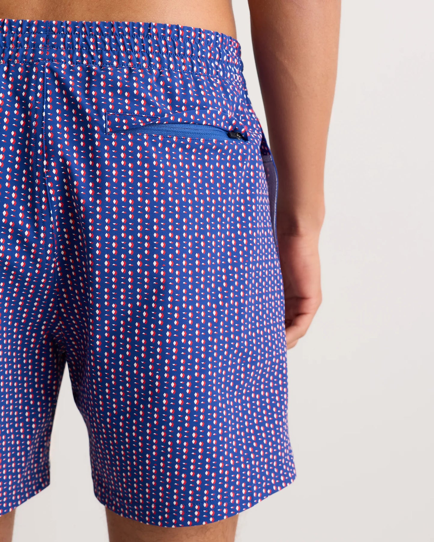 Italian Swim Trunks - 5.5" - XS / Navy Diamond Geo