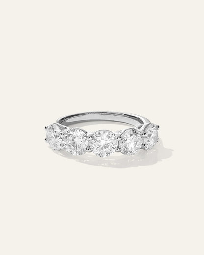 Lab Grown Diamond Five Stone Band - 4 / Yellow Gold