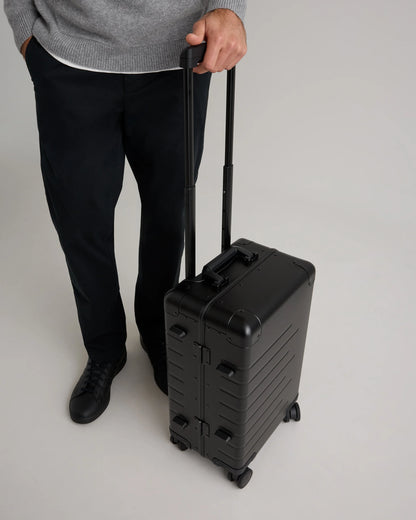 Aluminum Carry-On Suitcase - One Size / Black