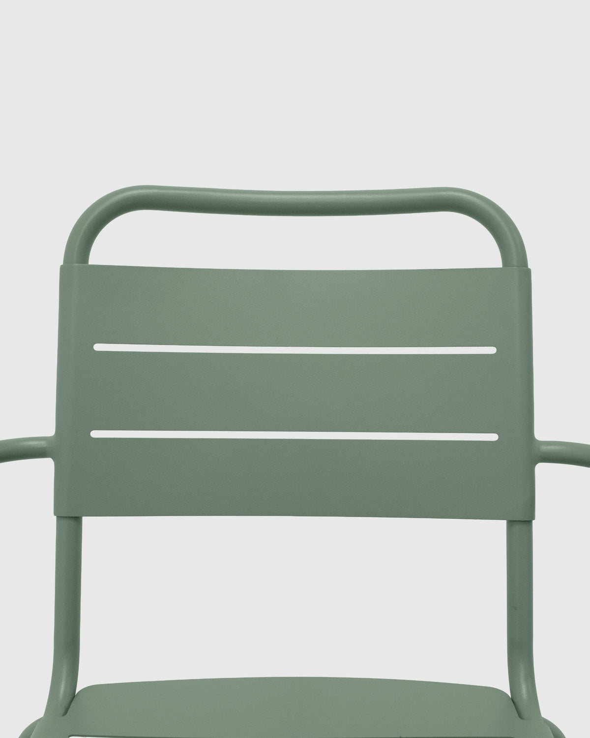 Powder-Coated Aluminum Outdoor Stacking Armchair (Set of 2) - Set of 2 / Sage Green