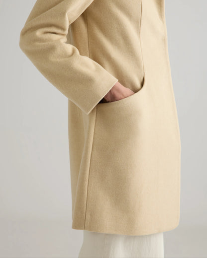 Italian Wool Cocoon Coat - XS / Black