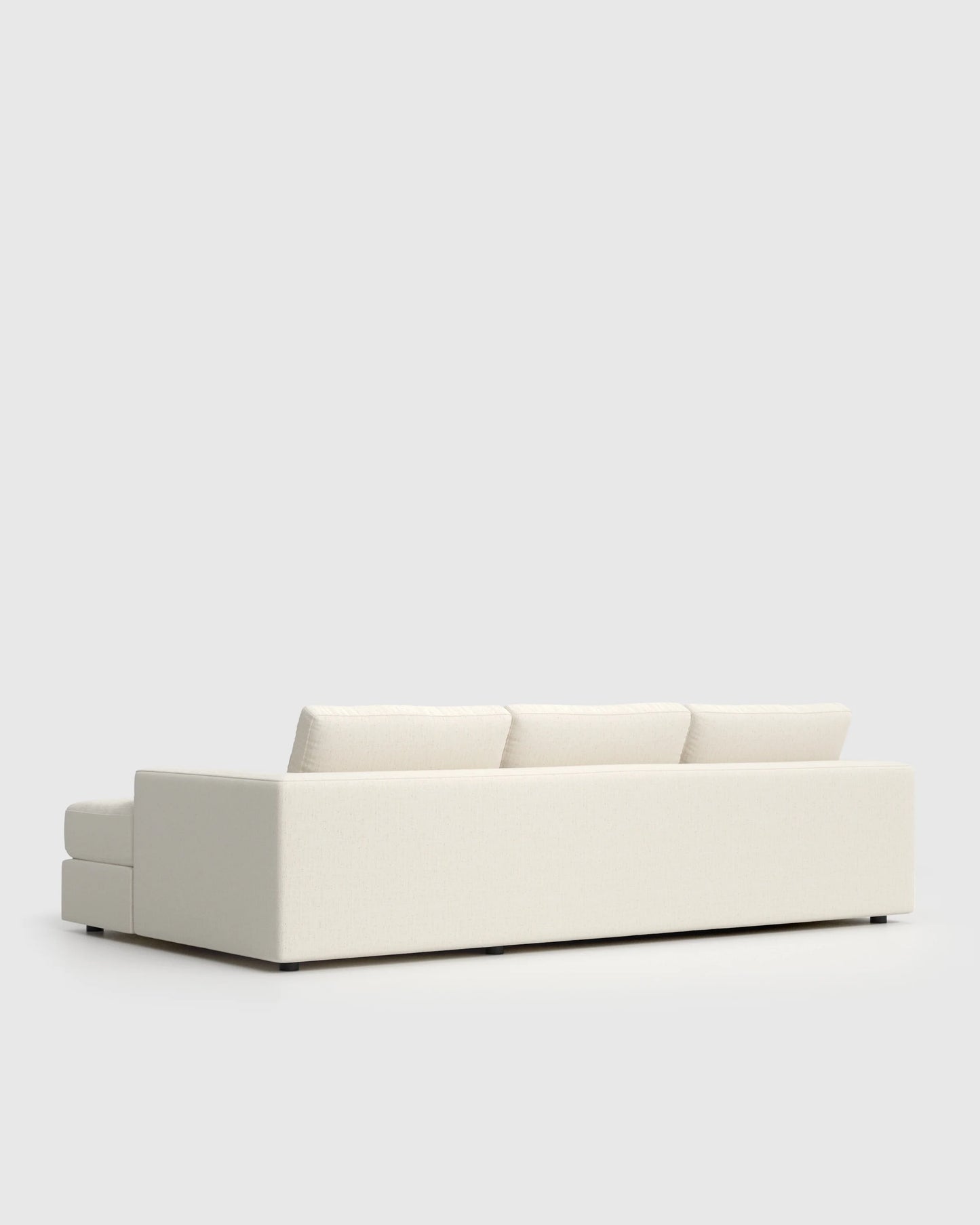 Ashford Deep Seat Chaise Sectional in Performance Chenille Linen Blend - 119" Right Arm / Ink