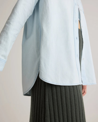 Mongolian Cashmere Midi Skirt - XS / Brown