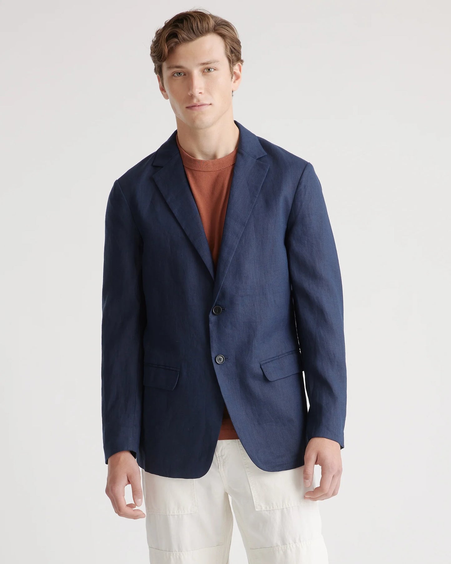 100% European Linen Blazer - XS / French Blue