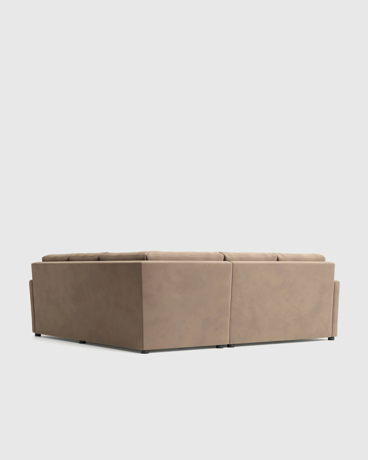 Brennan L Sectional in Performance Velvet - 99x99 / Taupe