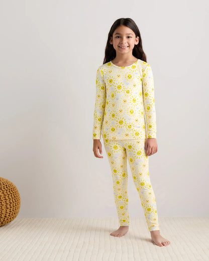 Bamboo Long Sleeve and Pant Pajama Set - 6 / Wildflower Dreams
