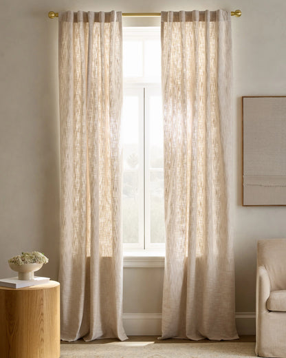 Textured Cotton Curtain - 48x84 / Ivory