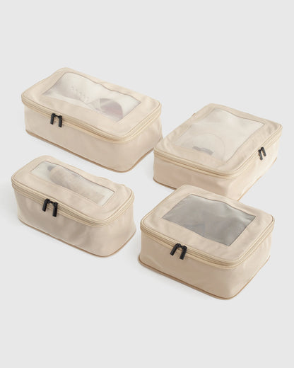Eco Compression Packing Cubes - 4-Pack / Black