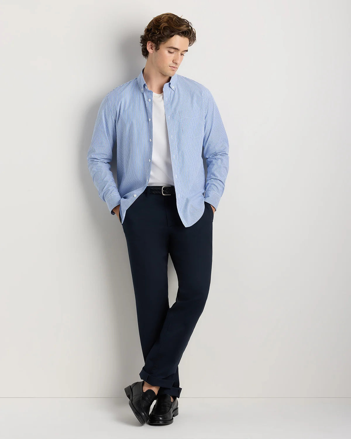 Organic Cotton Stretch Poplin Shirt - S / Grey Gingham