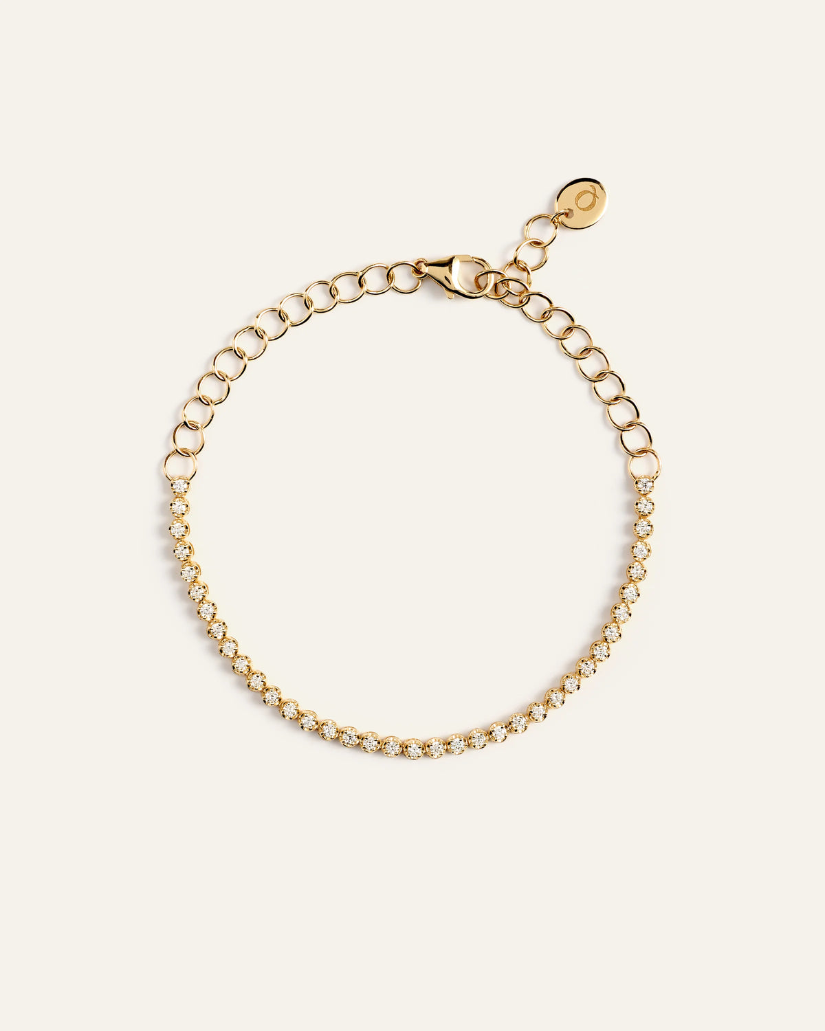 14K Gold Diamond Petite Tennis Bracelet - 0.50ctw - One Size / Yellow Gold