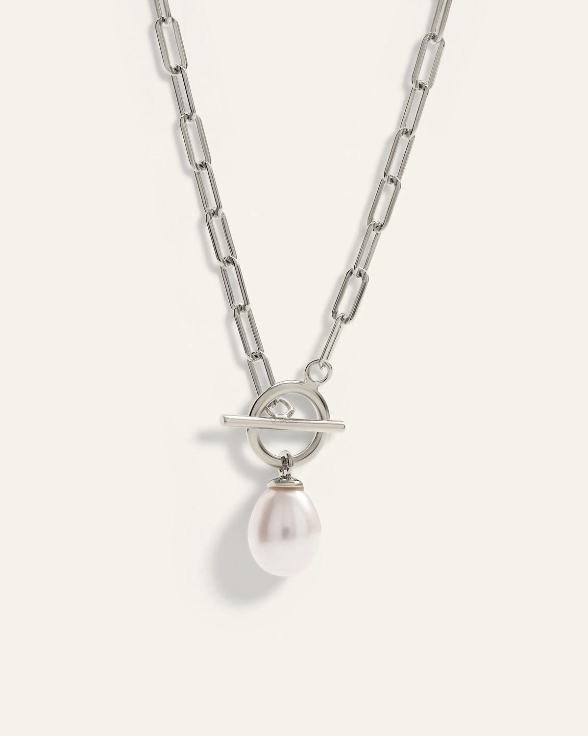 Freshwater Cultured Pearl Toggle Necklace - One Size / Gold Vermeil