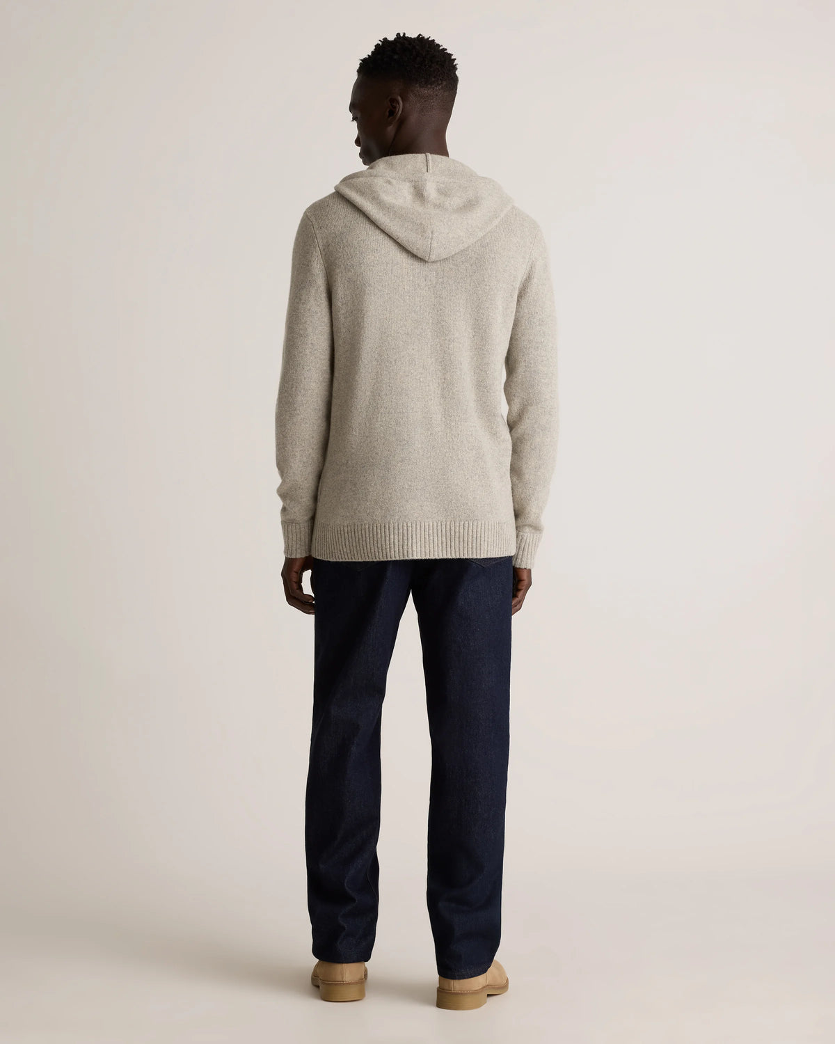 100% Yak Wool Pullover Hoodie - S / Warm Heather Grey