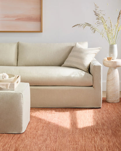 Ellery Slipcover Sofa in Performance Linen - 7ft / Sand