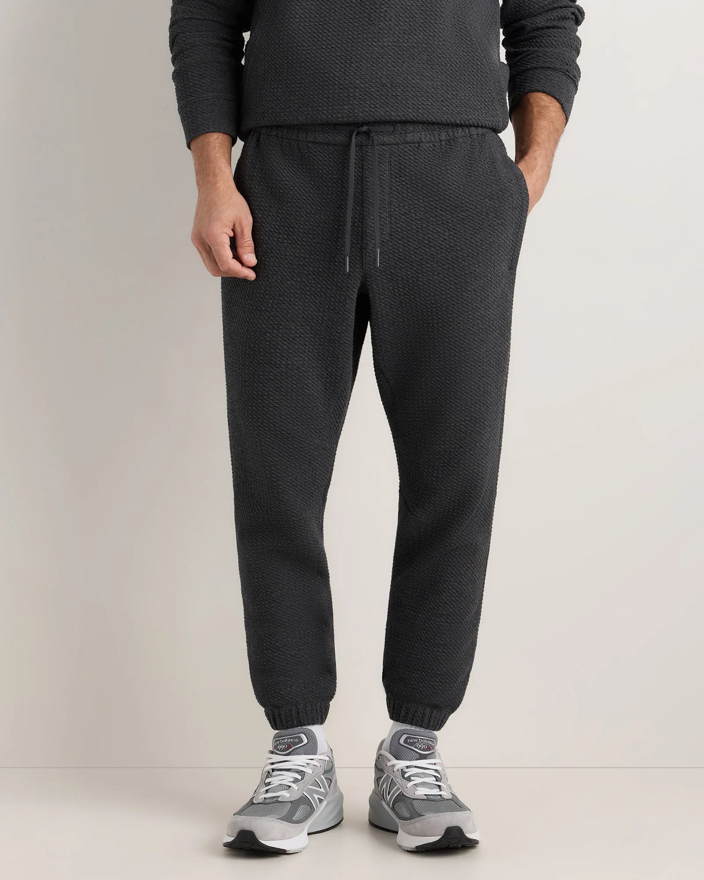 Waffle Knit Joggers - S / Heather Grey